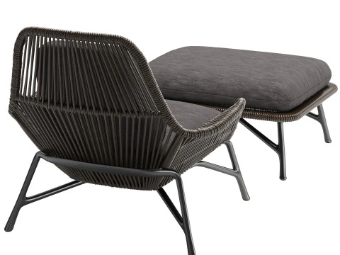 Prince Cord Indoor Amchair 3D Model
