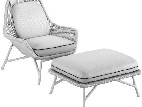Prince Cord Indoor Amchair 3D Model