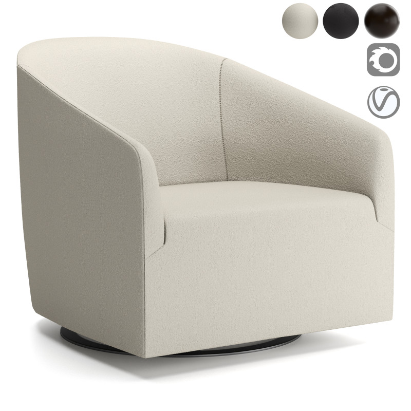 Portofino Armchair 3D Модель .c4d .max .obj .3ds .fbx .stl .blend