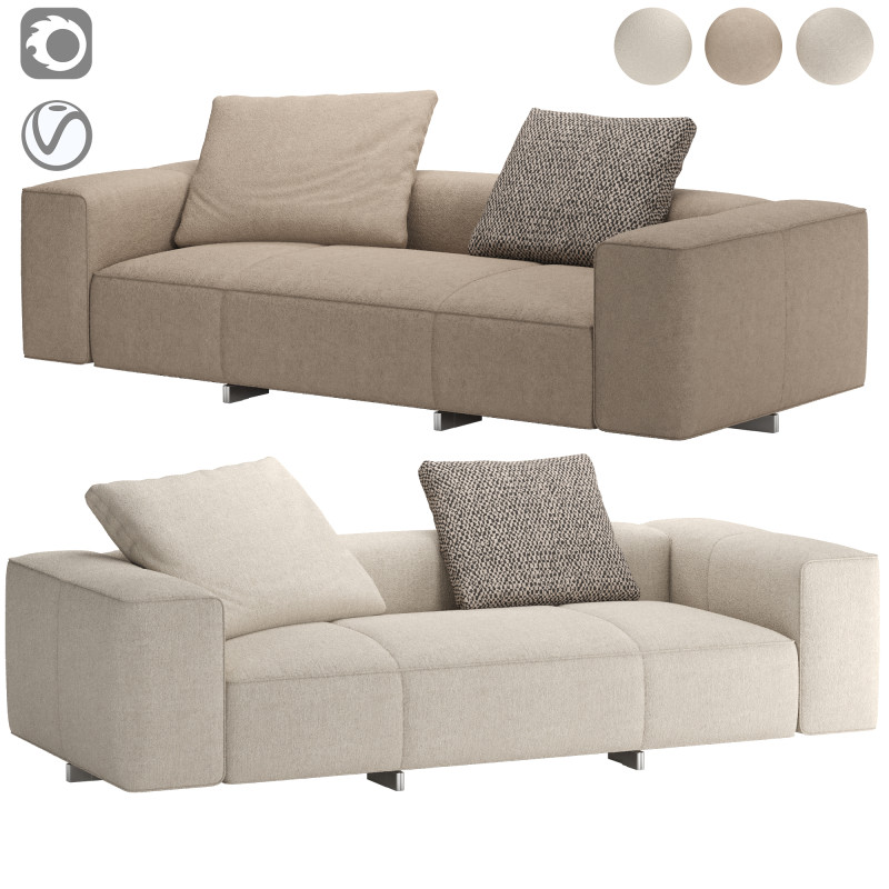 Yves Sofa 3Dモデル .c4d .max .obj .3ds .fbx .stl .blend 