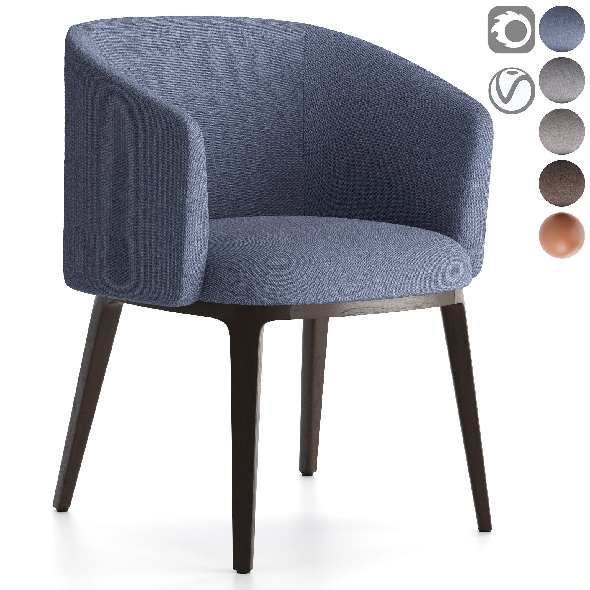 Event V1 with armrest chair 3D Model .c4d .max .obj .3ds .fbx .stl .blend