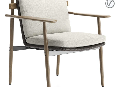 Cadeira de jantar ao ar livre trio Modelo 3D