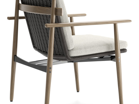 Trio Outdoor Dining Chair 3D 模型