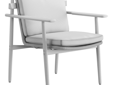 Trio Outdoor Dining Chair 3D 模型