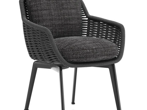 Belt Cord Outdoor Dining Chair 3D Model