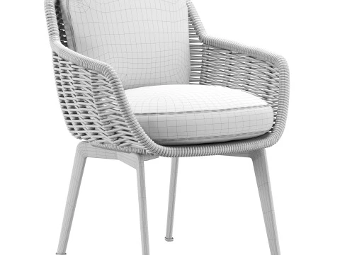 Belt Cord Outdoor Dining Chair 3D Model