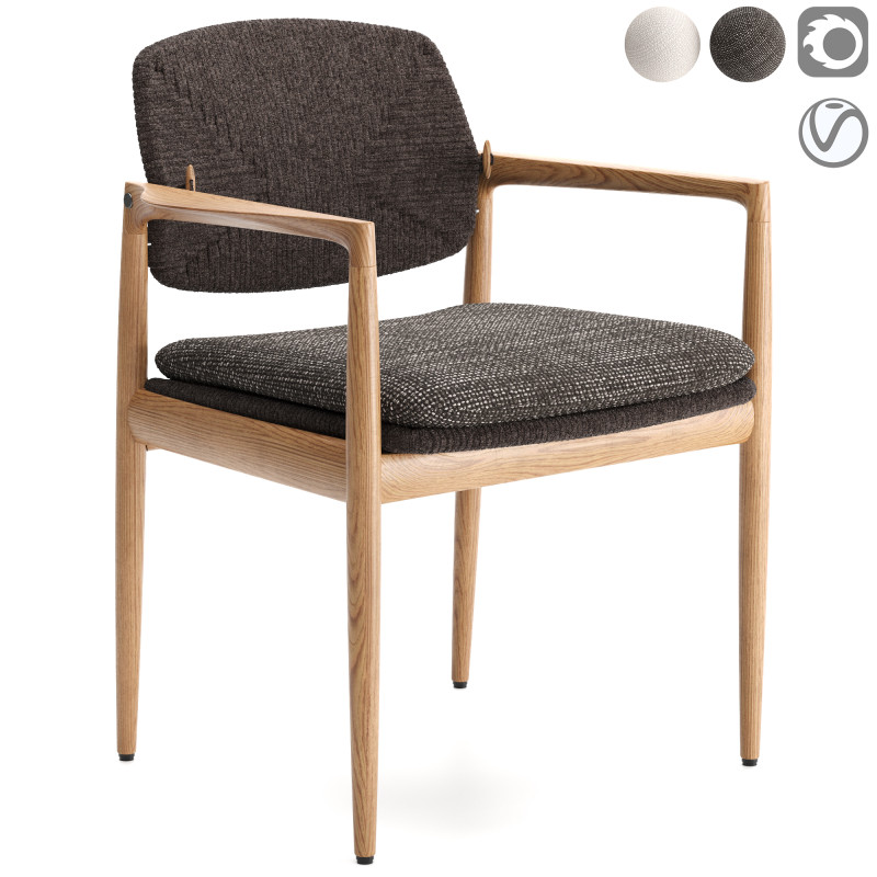 Yoko Cord Outdoor Dining Chair 3D Модель .c4d .max .obj .3ds .fbx .stl .blend