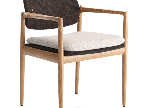 Yoko Cord Outdoor Dining Chair 3D Модель