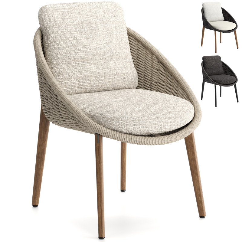 Lido Cord Outdoor Dining Chair 3D Модель .c4d .max .obj .3ds .fbx .stl .blend