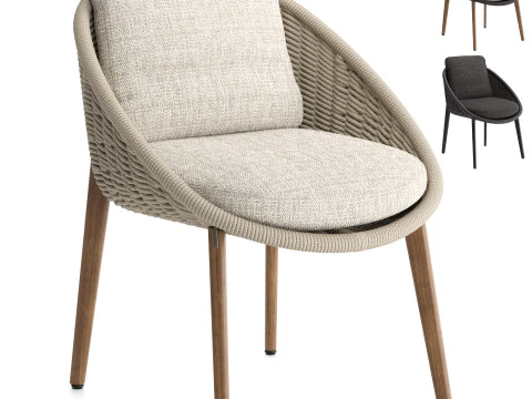 리도 코드 야외 식사 의자 3D 모델