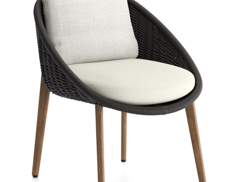 Lido Cord Outdoor Dining Chair 3D Модель