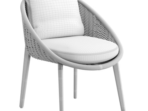 Lido Cord Outdoor Dining Chair 3D Модель