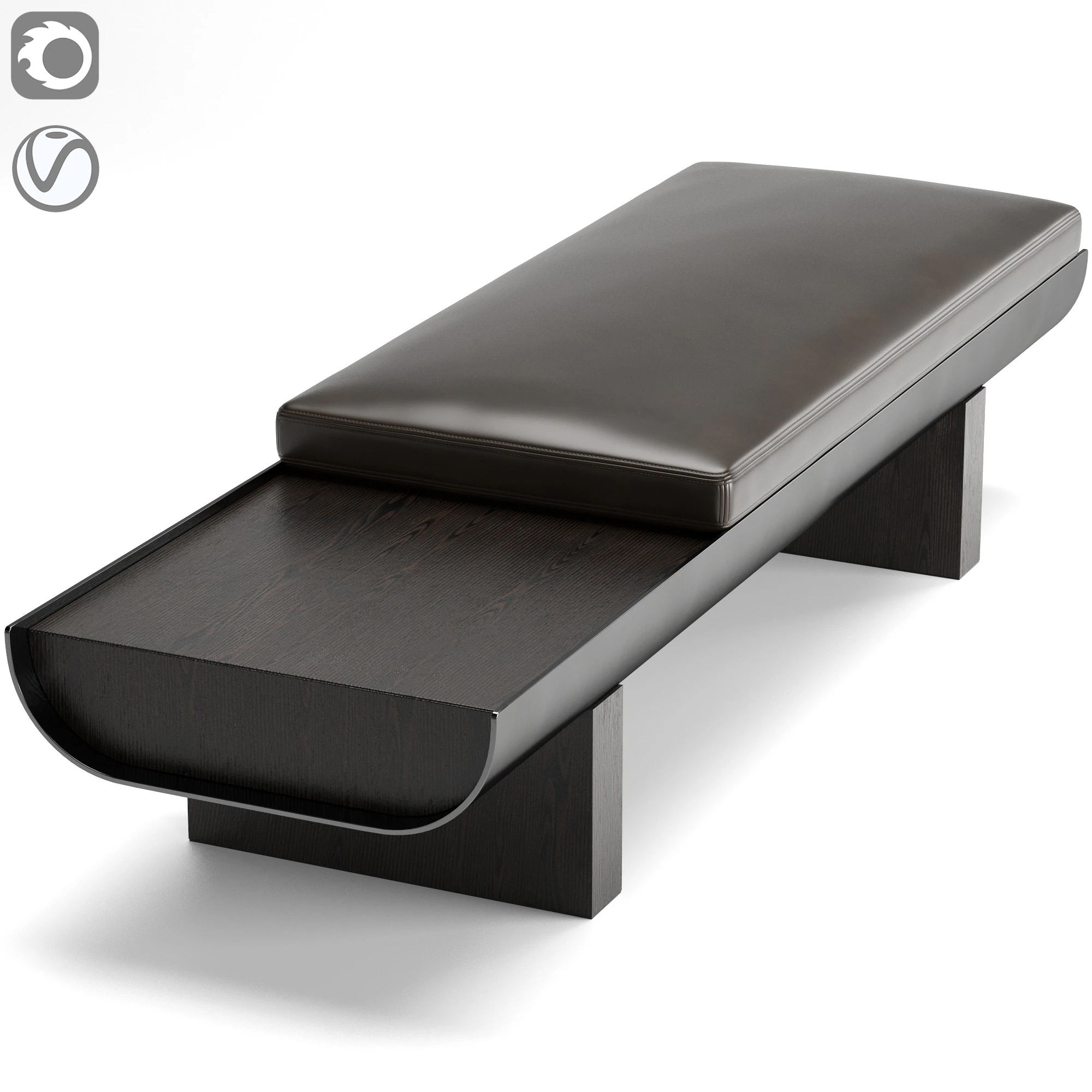 Pilots Bench 3D Model .c4d .max .obj .3ds .fbx .stl .blend 