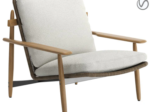 तिकड़ी आउटडोर आर्मचेयर 3D मॉडल