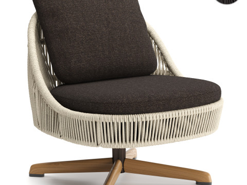 Sendai Cord Outdoor Lounge Armchair 3D Model