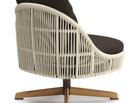 Sendai Cord Outdoor Lounge Armchair 3D Model