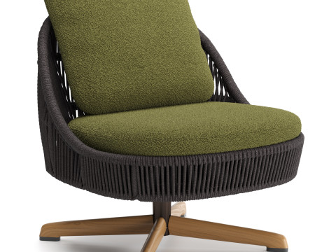Sendai Cord Outdoor Lounge Armchair 3D Model