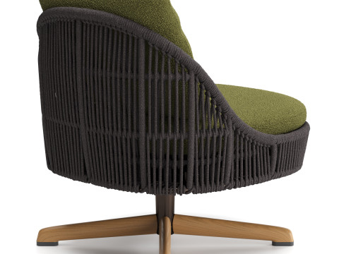 Sendai Cord Outdoor Lounge Armchair 3D Model
