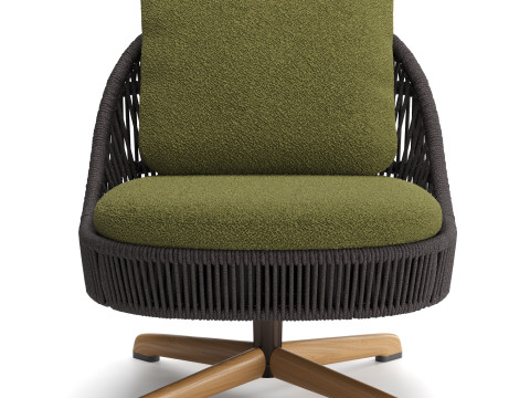 Sendai Cord Outdoor Lounge Armchair 3D Model