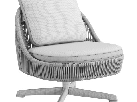 Sendai Cord Outdoor Lounge Armchair 3D Model