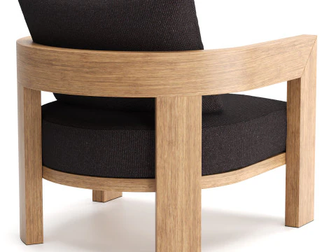Warhol Iroko Nature Outdoor Armchair 3D Model