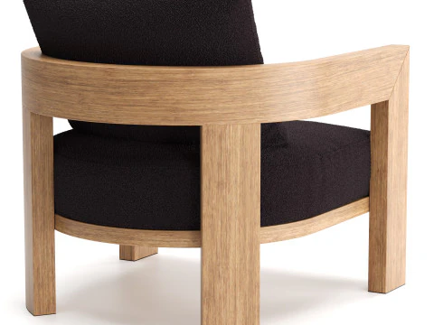 Warhol Iroko Nature Outdoor Armchair 3D Model