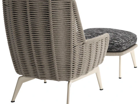 Belt Cord Outdoor Armchair 3D Model