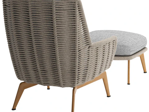 Belt Cord Outdoor Armchair 3D Model