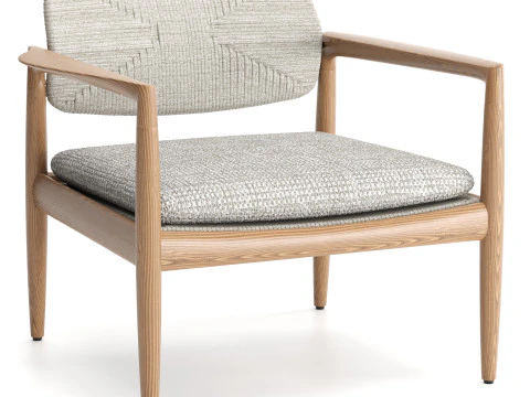 Yoko Cord Outdoor Armchair 3D Model