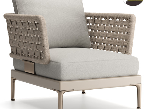 Patio Outdoor Small Armchair 3D Model