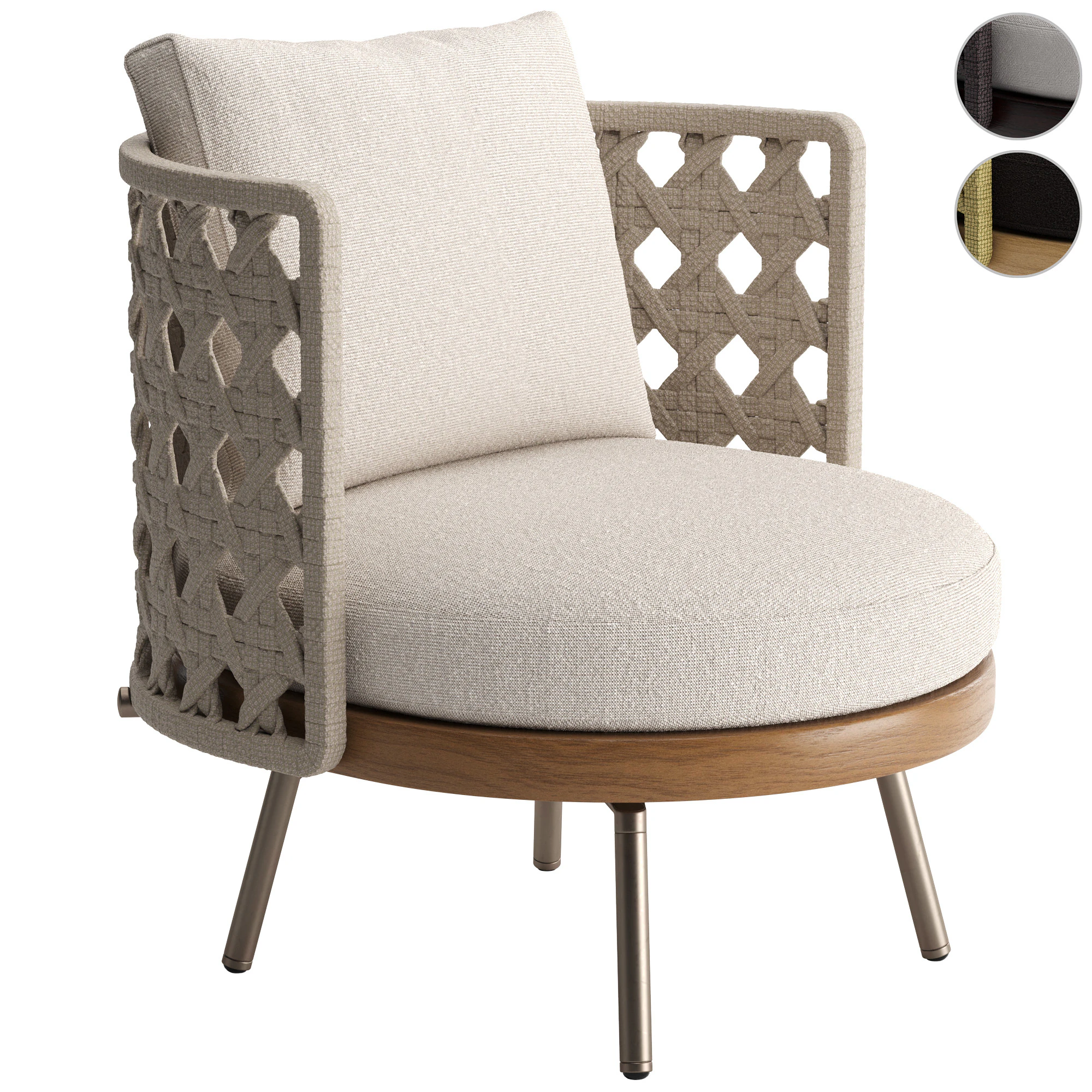 Torii Nest Outdoor Armchair 3D Model .c4d .max .obj .3ds .fbx .stl .blend 