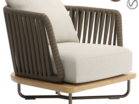 Sunray Outdoor Armchair 3D Model