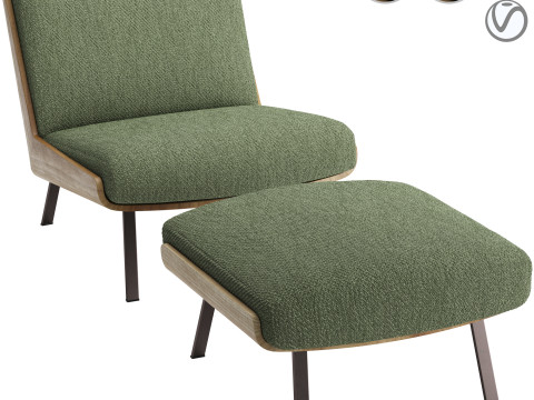 Daiki Outdoor Armchair without Armrest 3D Model