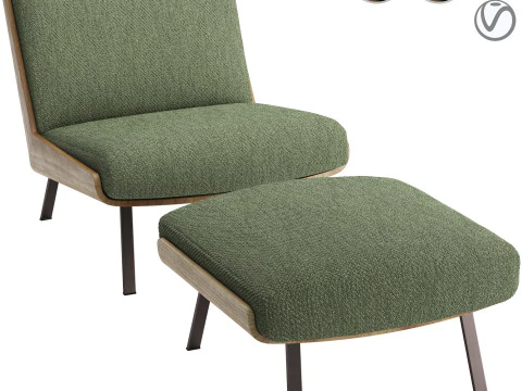 Daiki Outdoor Armchair without Armrest 3D Model