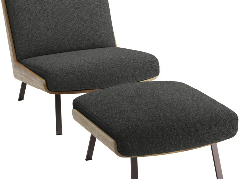 Daiki Outdoor Armchair without Armrest 3D Model