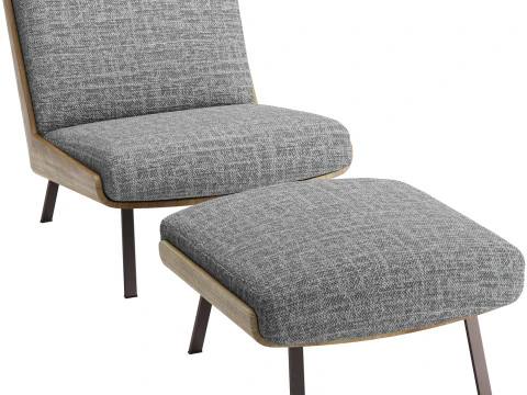Daiki Outdoor Armchair without Armrest 3D Model