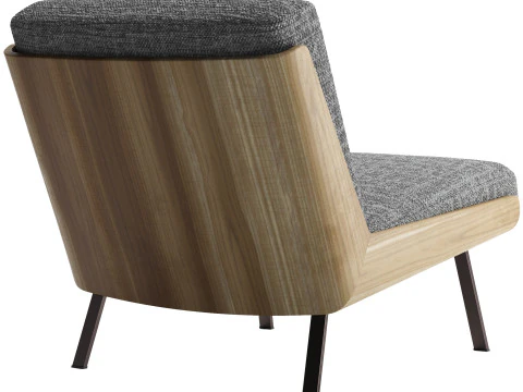 Daiki Outdoor Armchair without Armrest 3D Model