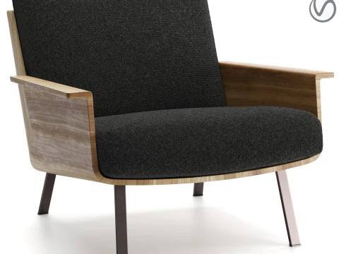 डाइकी आउटडोर आर्मचेयर 3D मॉडल