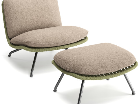 Pattie Cord Outdoor Armchair 3D Model