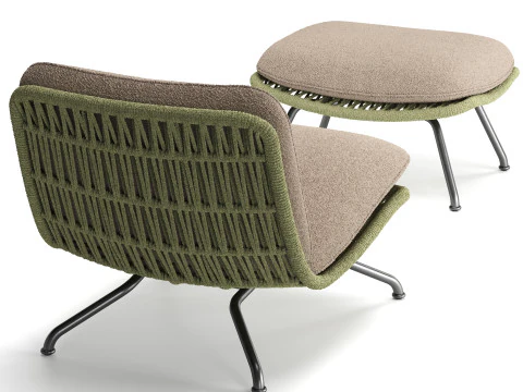 Pattie Cord Outdoor Armchair 3D Model