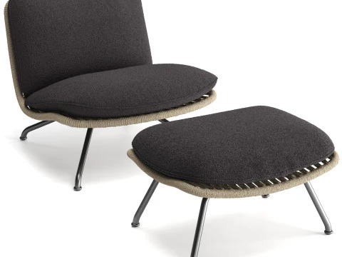 Pattie Cord Outdoor Armchair 3D Model