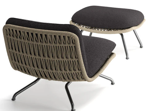 Pattie Cord Outdoor Armchair 3D Model