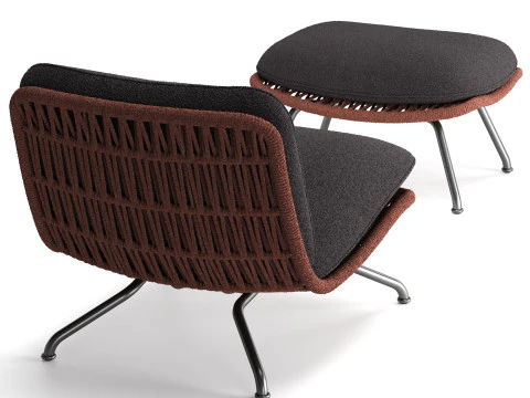 Pattie Cord Outdoor Armchair 3D Model