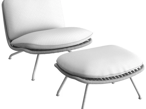 Pattie Cord Outdoor Armchair 3D Model