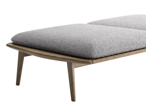 Fynn Outdoor Bench with 2 Cushions 3D Model