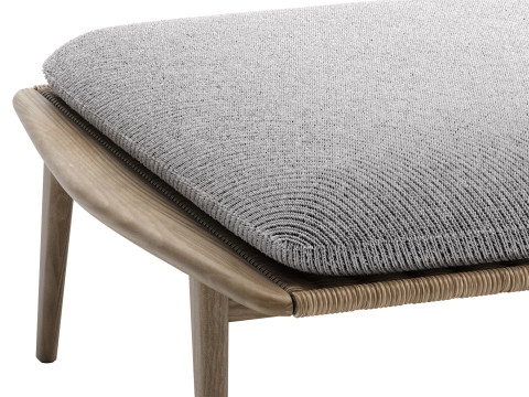 Fynn Outdoor Bench with 2 Cushions 3D Model