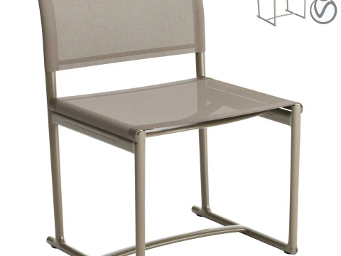 आर्मरेस्ट के बिना मिर्टो आउटडोर चेयर 3D मॉडल