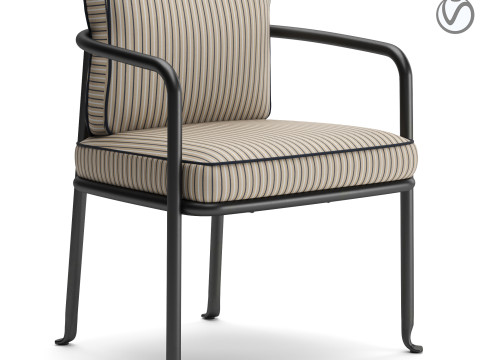 Chaise de salle à manger d'extérieur Borea Modèle 3D