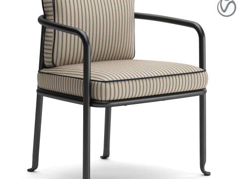 बोरिया आउटडोर डाइनिंग चेयर 3D मॉडल