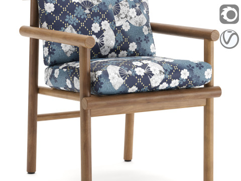 Ayana 户外餐椅 3D 模型